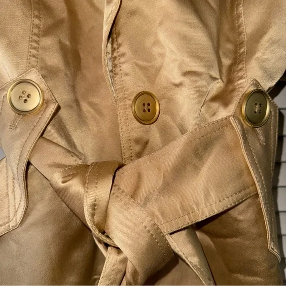 Vintage Caché Gold Trench Coat – Size Large - Picture 10 of 11